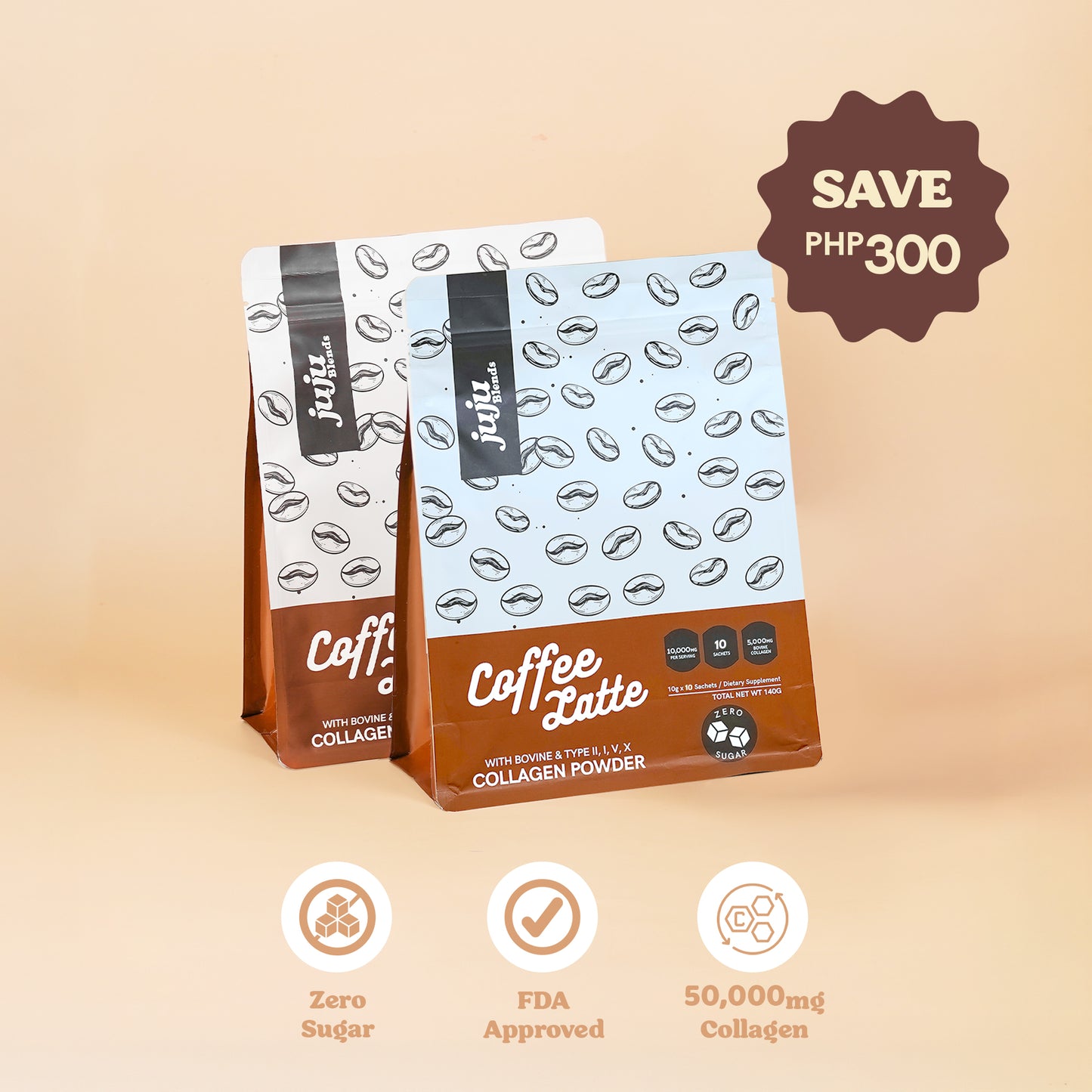 Collagen Coffee Latte (10 sachets)