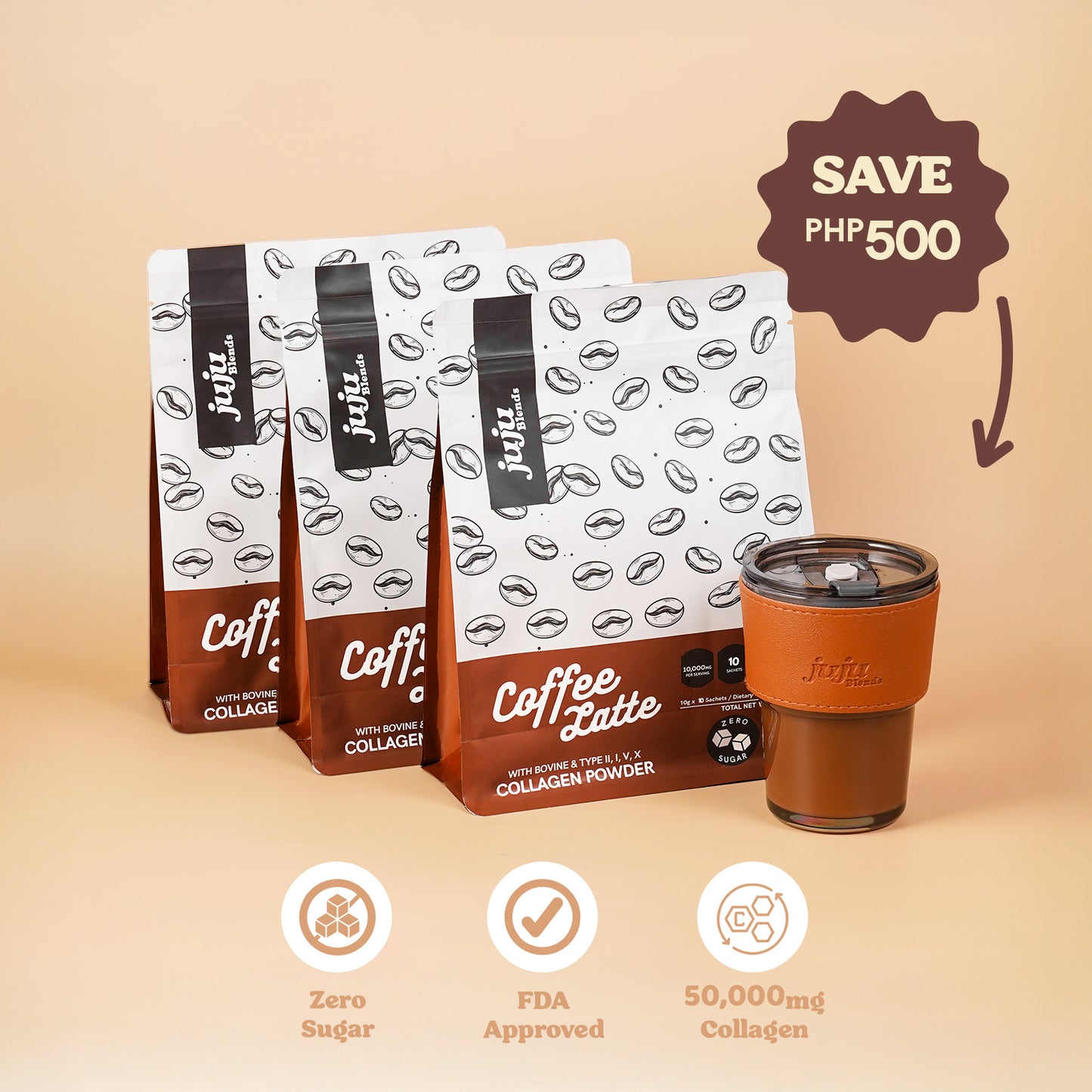 Collagen Coffee Latte (10 sachets)